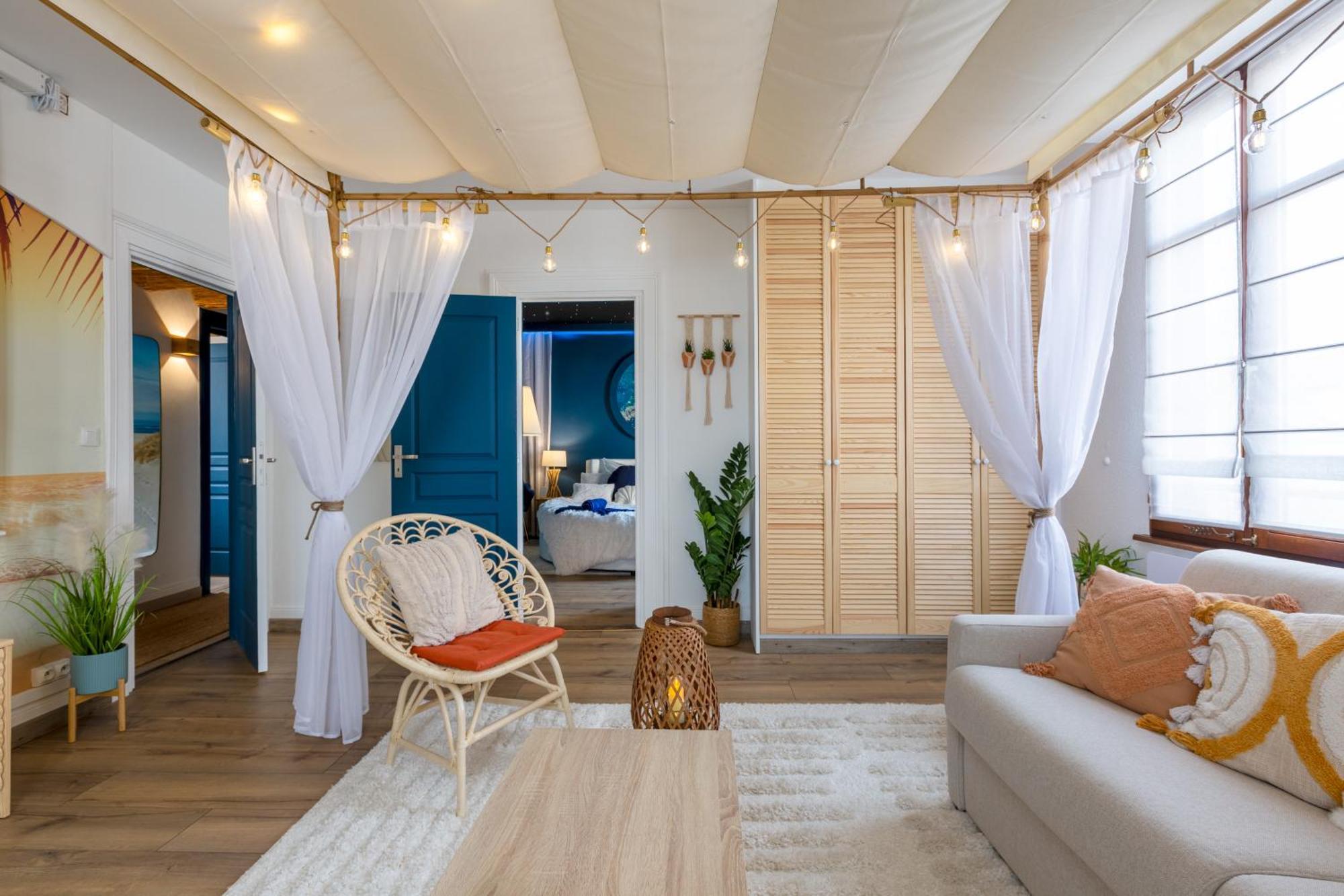 Apartamento Lit Rond Tres Grand Et Confortable - Garage Possible Ou Parking Gratuit Rue - Gare 2 Min Et 4 Min En Tram - Ciel Etoile - Netflix Videoprojecteur - Luxe Et Evasion