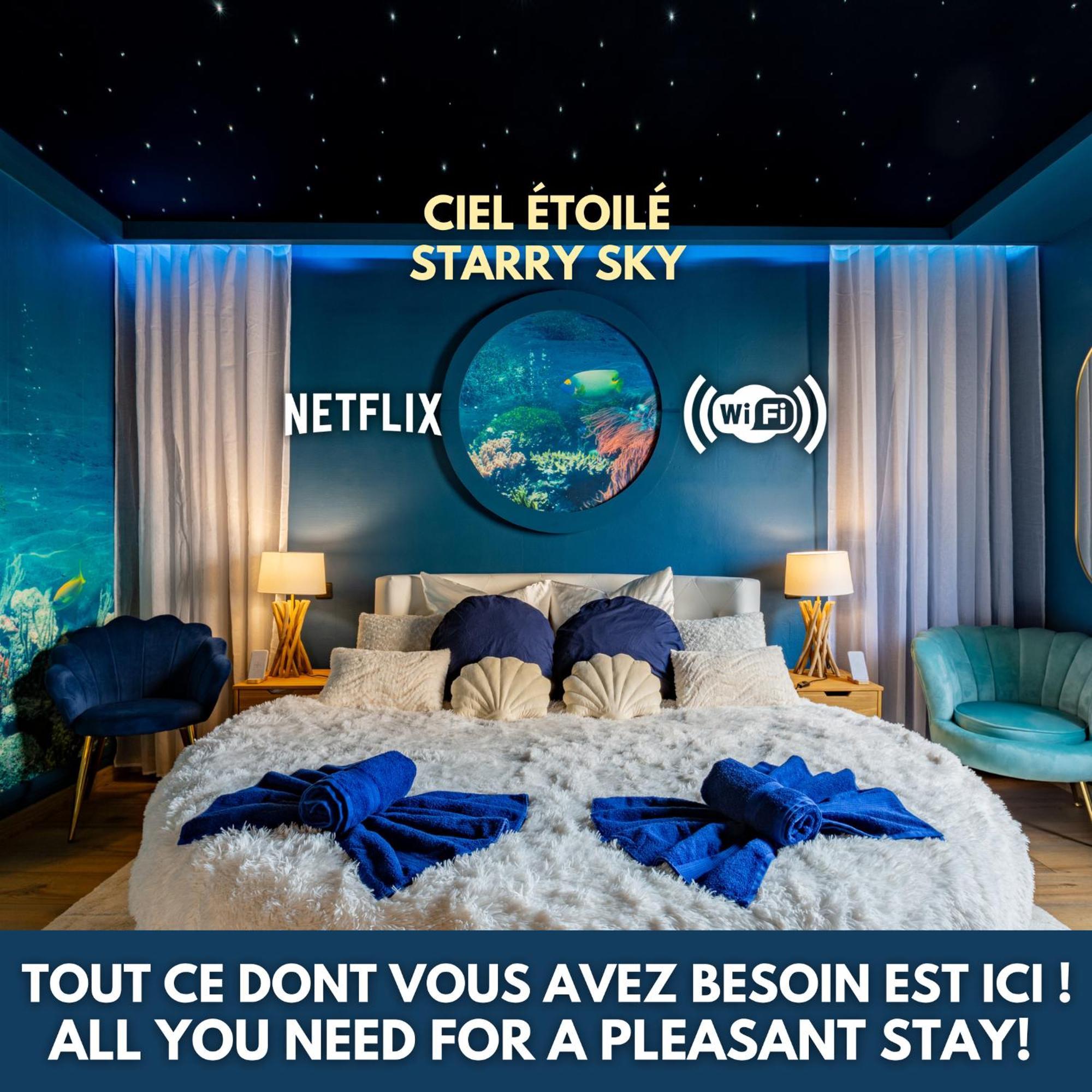 Lit Rond Tres Grand Et Confortable - Garage Possible Ou Parking Gratuit Rue - Gare 2 Min Et 4 Min En Tram - Ciel Etoile - Netflix Videoprojecteur - Luxe Et Evasion * Estrasburgo